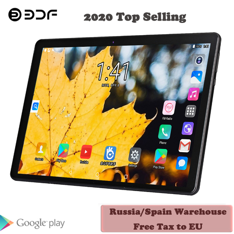 BDF 2022 nueva tableta de 10 pulgadas Tablet ordenador Octa Core 2GB/32GB Android 9,0 OS Tab Dual SIM 4G llamada de teléfono WiFi Bluetooth Tablet Pc 10,1 ► Foto 1/6