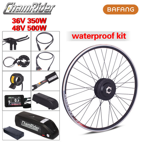 Kit de conversión BAFANG de bicicleta eléctrica, 350W, 500W, 48V, 52V, 17Ah, 36V, 20,4Ah, SWX02, con motor 8fun, superbatería de botella LED RM G020.350/500.D, CC ► Foto 1/6