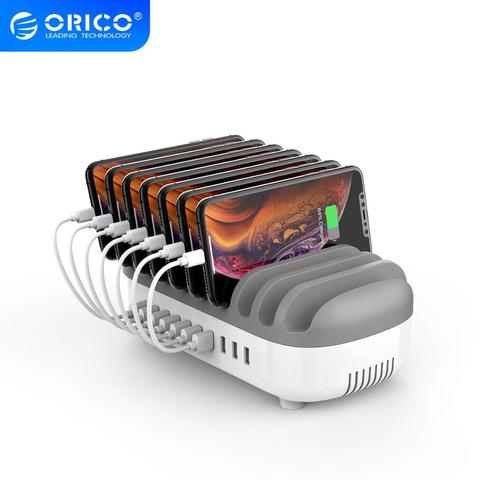 ORICO 10 Puertos USB Cargador Dock Station con Soporte 120 W 5V2. 4A * 10 de Carga USB para el Teléfono Inteligente Tablet PC Aplicar para el Hogar Público ► Foto 1/6