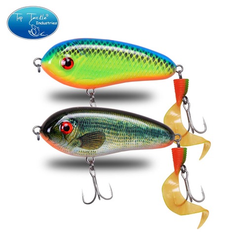 CFLure-Cebo duro Artificial de hundimiento lento, LITTLE DARLING, 78mm, 27g, señuelo para pesca de lubina con cola suave ► Foto 1/5