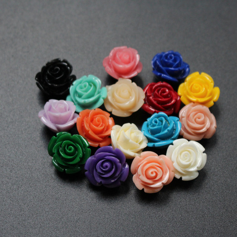 10 Uds. DE CUENTAS DE Coral artificiales, de 12mm y 15mm, cabujón, rosa, multicolor para pendientes, pulsera, collar, fabricación de joyas DIY ► Foto 1/6