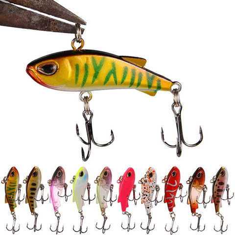 Se hunde Mini VIB pesca señuelos 4cm 4g vibración cebos artificiales invierno hielo pesca Wobblers bajo aparejos de pesca Crankbait ► Foto 1/6