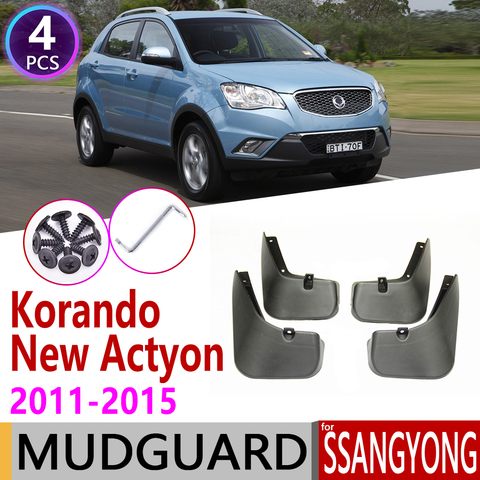 Para SsangYong Korando nuevo Actyon C200 2011 ~ 2015 protector de guardabarros barro guardia Splash solapas accesorios guardabarros 2012 de 2013 a 2014 ► Foto 1/6