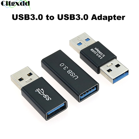 Cltgxdd 1 Uds. Conector adaptador USB 3,0 macho a hembra F-F, convertidor, acoplador cambiador, conector duradero para PC y portátil ► Foto 1/6