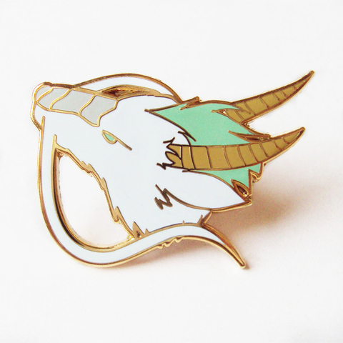 Kohaku-Pin esmaltado de Aways, broche de dragón blanco, Medalla coleccionable de Anime, pasadores de animales, bisutería única regalo ► Foto 1/3