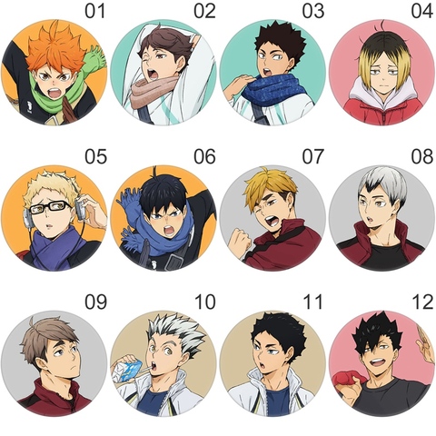 ¡Tee! Insignias de Cosplay Hinata Shoyo broche pines voleibol Anime Boy Badge Collection regalo para mochilas decoración de ropa ► Foto 1/6