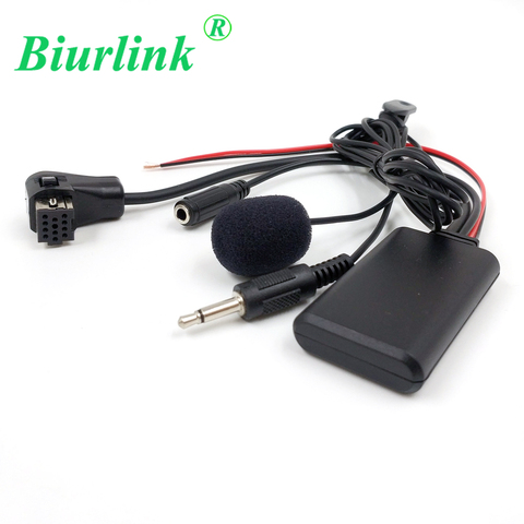 Biurlink Radio de coche de Jack de Audio de 3,5 MM inalámbrico Bluetooth 5,0 micrófono auxiliar Cable adaptador de entrada para Pioneer 11Pin IP-BUS en puerto ► Foto 1/6