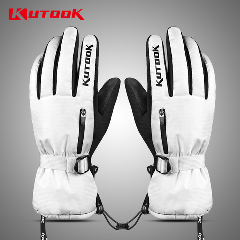 KUTOOK-guantes de esquí térmicos y cálidos para hombre y mujer, accesorios impermeables para Snowboard, esquí, a prueba de viento, ciclismo y nieve ► Foto 1/6