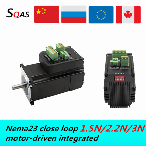 Motor CNC de circuito cerrado Nema23, servomotor híbrido digital integrado con accionamiento, 1,5 N, 2,2 N, 3N, 8mm, 1 Uds. ► Foto 1/5