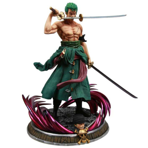 Piezas de tres espadas Roronoa Zoro GK figura de Anime en miniatura 39cm estatua exquisita colección juguete Luffy amigo acción Figma ► Foto 1/1