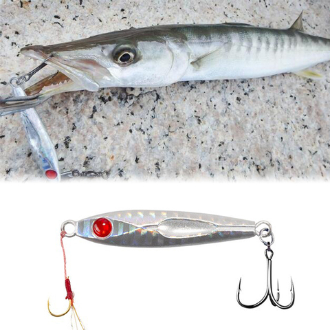 Señuelo de pesca de plomo de caída lenta, anzuelo de metal micro jig, 3g 5g 7g 12g, señuelos jigging, gancho de origen para aji fish jack eye finder ► Foto 1/6