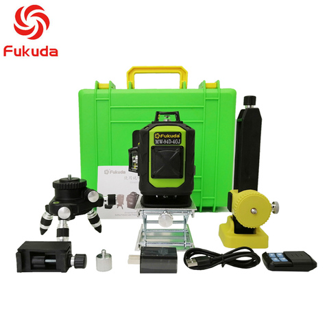 Fukuda-láser verde 4D de 16 líneas, batería de litio de 4000mAh, líneas horizontales y Cruz Vertical autonivelantes ► Foto 1/6