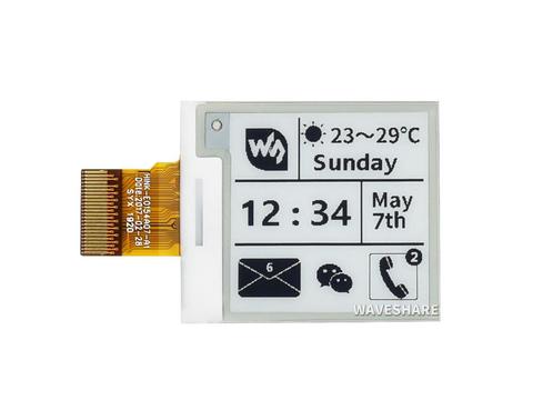 Waveshare-pantalla e-ink raw de 1,54 pulgadas, papel electrónico de 200x200 píxeles sin interfaz PCB SPI para Raspberry Pi, compatible con actualización parcial ► Foto 1/5