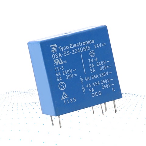 Relé OSA-SS-224DM5 de circuito impreso, 24VDC, 2NO, 6 pines, 5A, reemplazo de FTR F4AK024T ► Foto 1/6