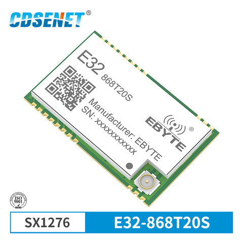 Transceptor inalámbrico SX1276, transmisor y receptor LoRa IPEX de largo alcance, 868 MHz, 100mW, SMD, CDSENET E32-868T20S, 868 mhz, TTL, 2000m ► Foto 1/6