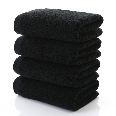 Toalla de baño grande y gruesa de algodón para adultos, paño para la cara y la ducha en casa y hotel, negro ► Foto 1/6