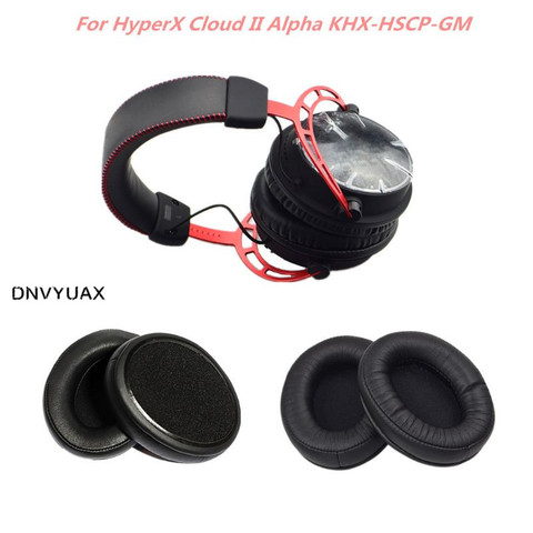 2 uds almohadillas de repuesto para auriculares, almohadillas de espuma para las orejas para Kingston HyperX Cloud II Alpha KHX-HSCP-GM ► Foto 1/6