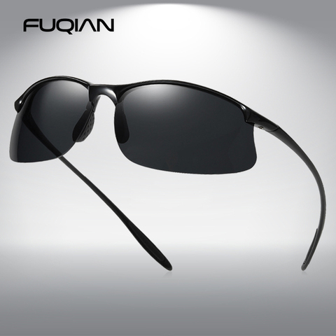 FUQIAN-gafas de sol polarizadas para hombre y mujer, lentes de sol polarizadas para deportes nuevos, Estilo Vintage, sin remaches, TR90, ligeras, UV400 ► Foto 1/6