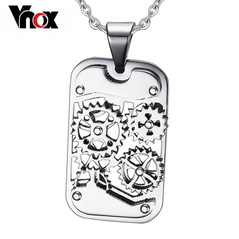 Vnox Fashion Steampunk Machine Pendants Jewelry Stainless Steel Gear Design Men Pendants&Necklaces Jewelry Cool ► Foto 1/6