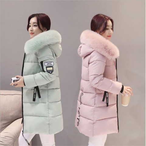 Parka, abrigo de invierno para mujer, abrigo largo de algodón informal con capucha para mujer, abrigo grueso cálido de invierno para mujer, abrigo nuevo 2022 ► Foto 1/6