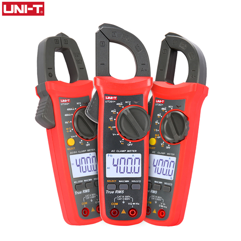 UNI-T UNI T Digital corriente Mini medidor de abrazadera multímetro DC AC Amper Clampmeter probador 400A 600V medidor de abrazadera de potencia ► Foto 1/5