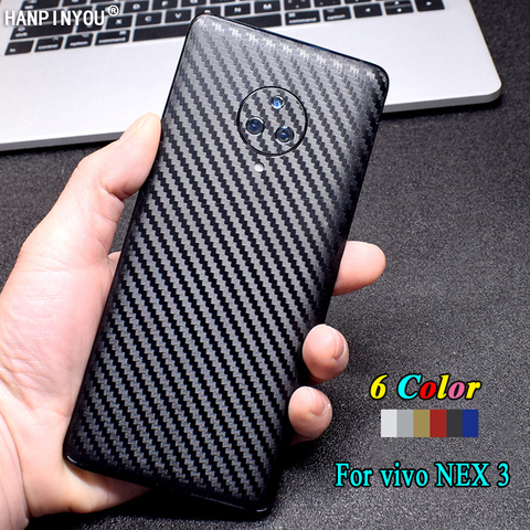 Funda trasera para vivo NEX 3S NEX3 NEX3S 5G, pegatina protectora 3D de fibra de carbono, protector de pantalla de película ► Foto 1/6