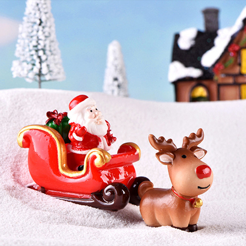 Mini Navidad adorno de tren de Navidad para la decoración del hogar Santa Claus regalo, manualidades de juguete de mesa Deco Navidad Año Nuevo de 2022 ► Foto 1/6