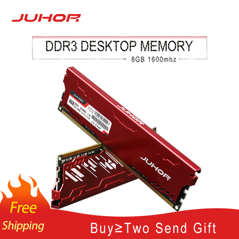 JUHOR Ram ddr3 4GB 1866MHz de Memoria de 8GB 1600Mhz escritorio DDR3 Memoria 1333mhz Dimm con disipador de calor ► Foto 1/6