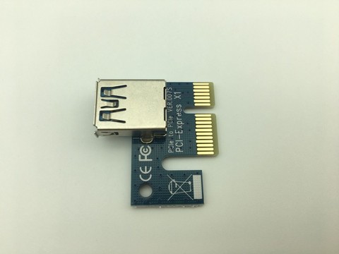 Tarjeta de aumento PCI-E 1X a 16X Cable de extensión gráfica minería línea extendida USB 3,0 tarjeta PCI Express para minería BTC dropshipping. Exclusivo. ► Foto 1/5