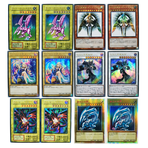 Juego coleccionable de cartas de Anime, 26 estilos, Yu Gi Oh, dios egipcio, ojos azules, dragón blanco SR, japonés ► Foto 1/6