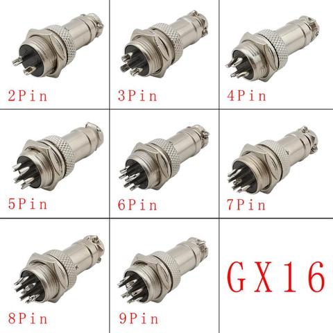 Enchufes de chasis de 8 pines, conector de micrófono GX16 para la mayoría de Radios CB Ham, 2,3,4,5,6,7, 1 par ► Foto 1/6