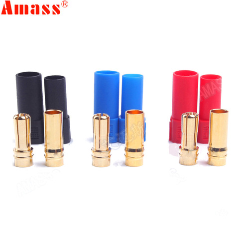 9 par/lote AMASS XT150 adaptador conector macho hembra 6mm oro bala de banana enchufe ► Foto 1/6