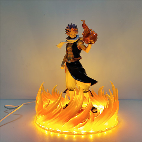 Luz nocturna de Anime japonés para niños, figurita de cola de Hada, Natsu, lámpara LED de noche con efecto de fuego, decorativa para el hogar, luz de mesa ► Foto 1/6