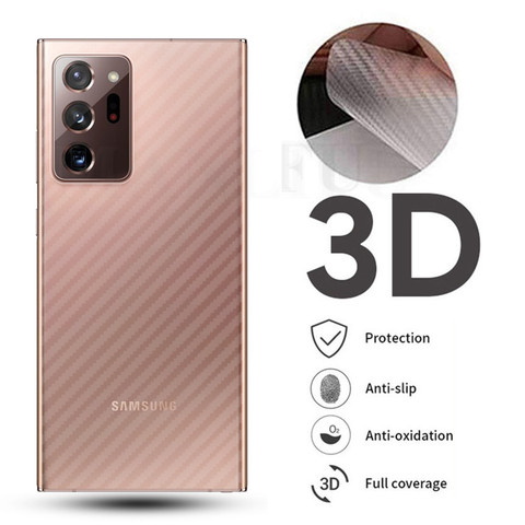 Protector de pantalla 3D de fibra de carbono para móvil, película protectora trasera para Samsung Galaxy Note 20 Ultra 5G A51 A71 A31 M31, 5 unids/lote ► Foto 1/6