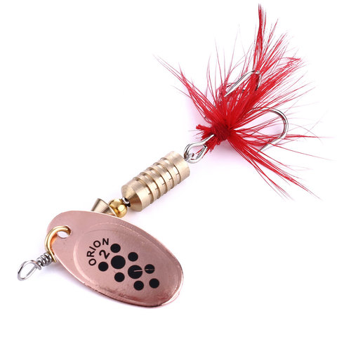 1 piezas Spinner Señuelos de Pesca Wobblers CrankBaits plantilla brillaba de Metal de trucha con cuchara de ganchos de Pesca de la carpa Pesca ► Foto 1/6