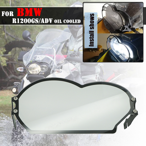 Para BMW GS R 1200 R1200GS R1200GSA Adv-R1200 GS refrigerado por aceite 2004-2012 Protector de faro para motocicleta Protector transparente cubierta de lente ► Foto 1/6