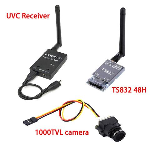Receptor de vídeo FPV UVC 5,8G, enlace descendente OTG VR, teléfono Android TS832, 5,8G, 48CH, 600mW, transmisor AV inalámbrico, 1000TV Camer 2,8mm ► Foto 1/6