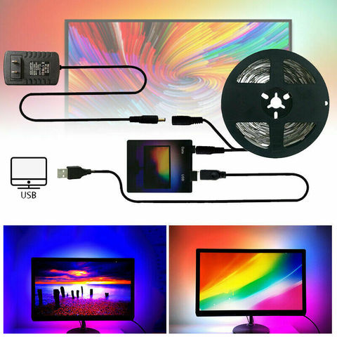 Tiras de LED para televisión, Set completo de cinta de luz Led HDTV, Color de sueño, pantalla de sincronización, tira de luz de fondo DIY para Ambilight, DC 5V ► Foto 1/6