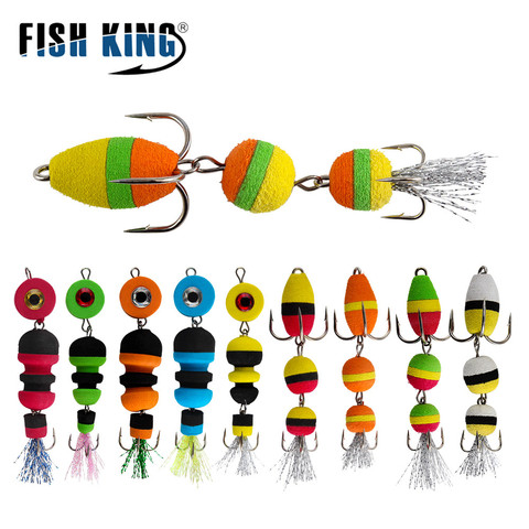 FISH KING-señuelo de Pesca suave, cebo de espuma, Wobbler, Lucio con plomo, insectos artificiales ► Foto 1/6