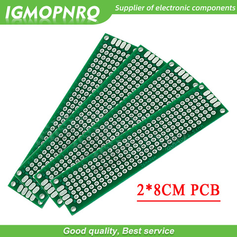 Prototipo de doble cara PCB diy, placa de circuito Universal impresa, 2x8cm, 2x8cm, 5 uds. ► Foto 1/3