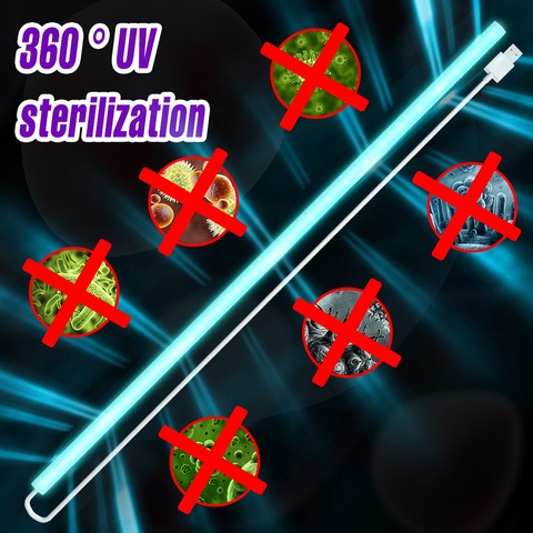 254nm ultravioleta germicida luz LED esterilizador UVC lámpara tubo de la inteligente detección UV desinfectar bacteriana barra de luz para dormitorio casa ► Foto 1/6