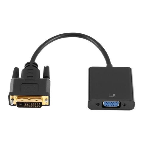 Adaptador de DVI-D a VGA, convertidor de Cable macho a VGA hembra para Monitor de ordenador y PC, Full HD, 1080P, 24 + 1, 25 pines a 15 pines ► Foto 1/6