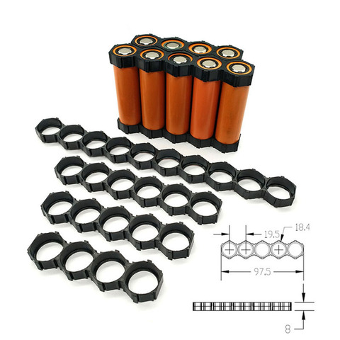 Caja de almacenamiento de soporte de batería 18650, módulo de montaje de soporte fijo, paquete de batería, caja de empalme, paquete de batería DIY, 10 Uds. ► Foto 1/6