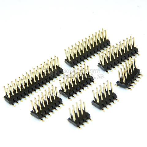 SMT 1,27mm 1,27 doble fila hombre escapada placa PCB conector de pines Pinheader * 2*3/4/5/6/7/8/10/12/15/20/40p 3-50P ► Foto 1/2