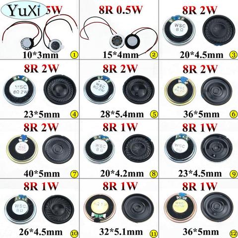 YuXi-altavoz Mini ultradelgado de 8 Ohm de 0,5 W, 1W, 2W, 8R, diámetro de 10mm, 15mm, 20mm, 23mm, 26mm, 28mm, 32mm, 36mm, 40mm ► Foto 1/6