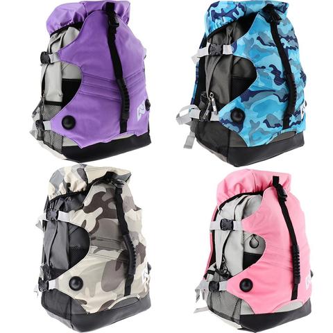 Mochila para patines profesionales, zapatos de patinaje en línea, botas, bolsa de transporte, Mochila deportiva duradera con múltiples bolsillos, Unisex ► Foto 1/6