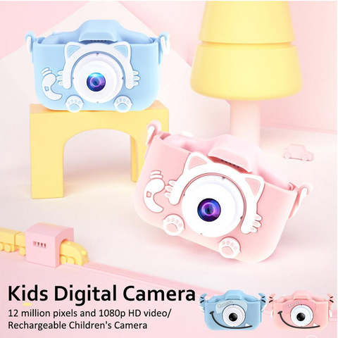 Mini cámara Digital con pantalla de 2,0 pulgadas para niños, cámara de fotos de 12MP con batería de litio de polímero de 600 mAh, juguetes de regalo, x8 ► Foto 1/6