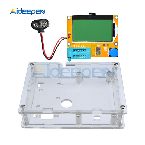 Caja de cubierta protectora acrílica transparente para LCR-T4 M328 probador de transistores capacitancia ESR Mega328 Kit Diy ► Foto 1/6