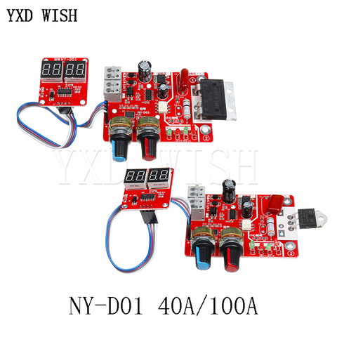 NY-D01 40A 100A Digital máquina de soldadura Control soldador por puntos AC 110V/220V transformador, placa de controlador de tiempo de pantalla actual ► Foto 1/4