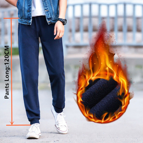 Pantalones altos de chándal para hombre, ropa de calle informal para correr, chándal de lana, harén, color negro, azul y gris, primavera y otoño ► Foto 1/6